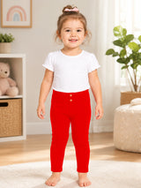 Baby Girls Cotton Blend Full Length Track Pant with Soft Stretchable Fabric and Elastic Waistband for Casual Bottom Wear