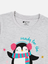 Baby Girls Interlock Cotton T-Shirt with Soft Breathable Fabric and Regular Fit for Everyday Casual Wear