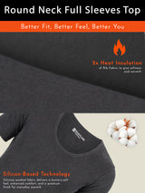Men Round Neck Half Sleeves Thermal Top for Winter Base Layering, Cold-Weather Comfort and Everyday Warm Innerwear Essentials