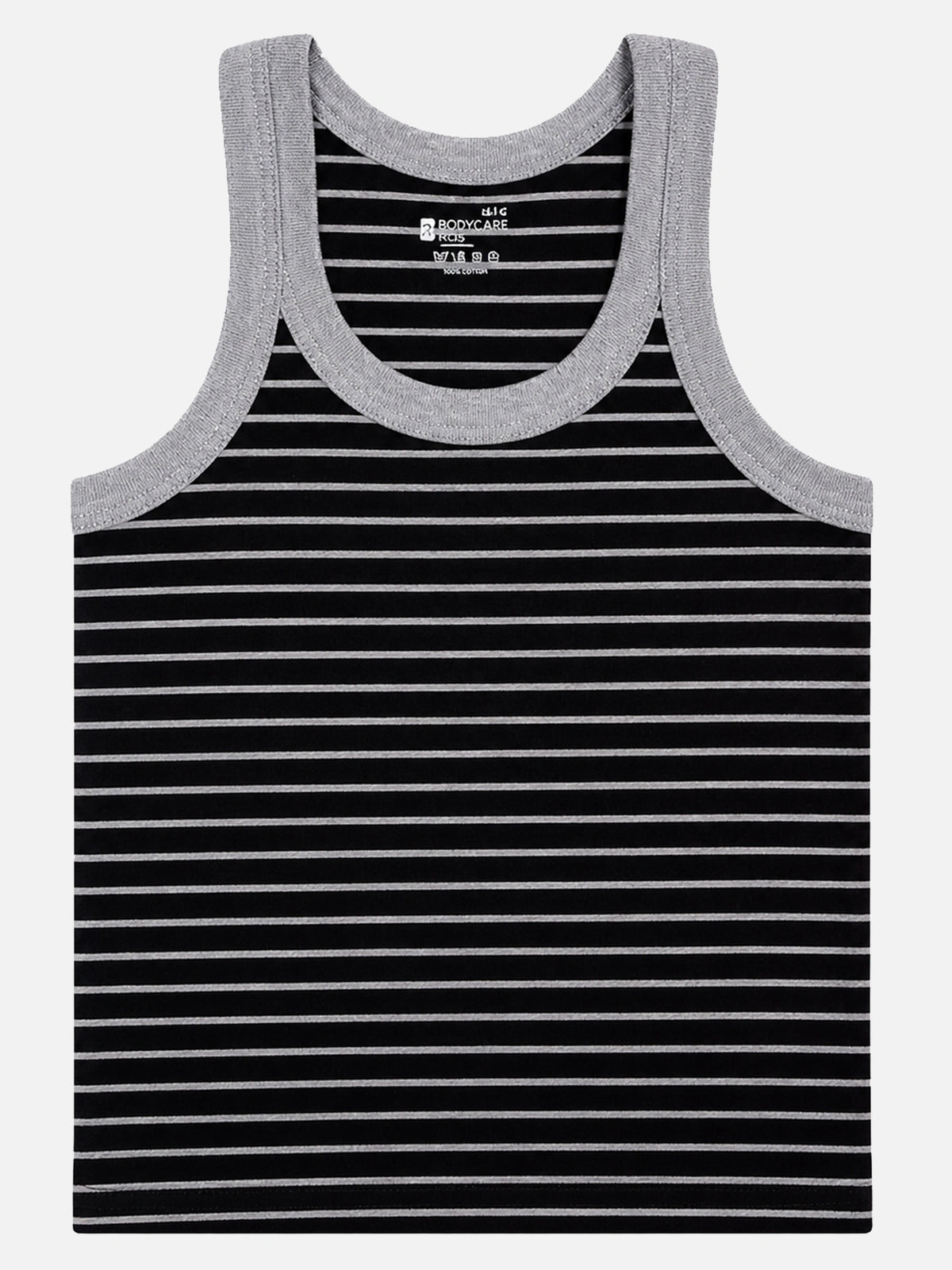 Boys Striped Round Neck Sleeveless Innerwear Vest for Everyday Comfort, Easy Layering and Wardrobe Essentials - Pack of 3