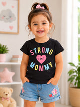 Baby Girls 100% Cotton Antiviral T-Shirt for Comfortable Casual Wear and Everyday Wardrobe Essentials