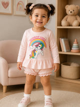 Baby Girls 100% Cotton T-Shirt for Casual Wear, Everyday Comfort, Easy Styling and Regular Wardrobe Use