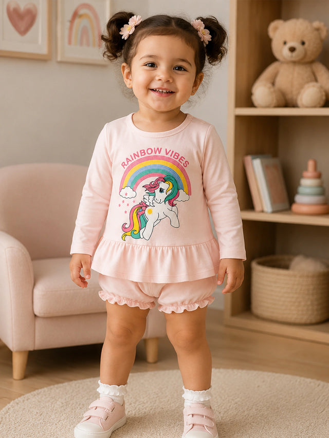 Baby Girls 100% Cotton T-Shirt for Casual Wear, Everyday Comfort, Easy Styling and Regular Wardrobe Use