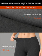 Women 100% Cotton Thermal Bottom with High Warmth Comfort, Full Length Innerwear Fit and Winter Essential Styling