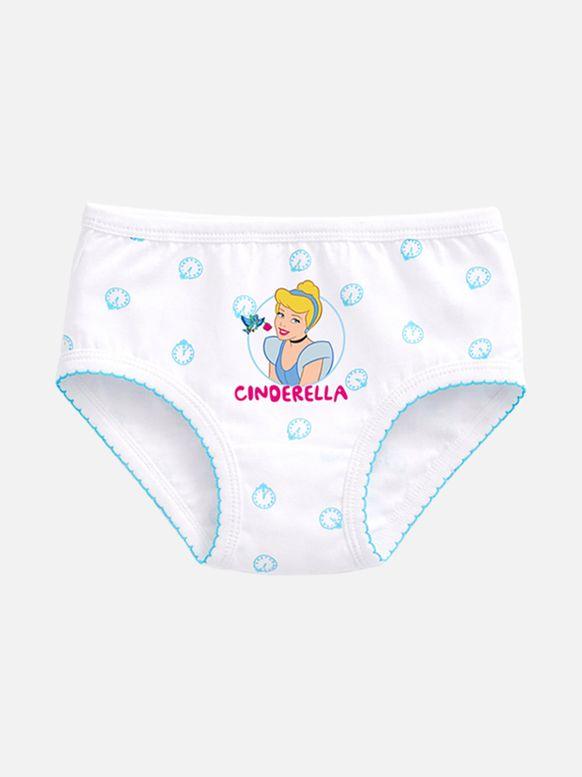 Girls Princess 100% Cotton Panty Character Print Underwear for Soft Comfort and Daily Innerwear Use - Pack of 3