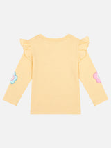 Baby Girls Interlock Cotton T-Shirt with Regular Fit and Soft Breathable Fabric for Casual Everyday Comfort