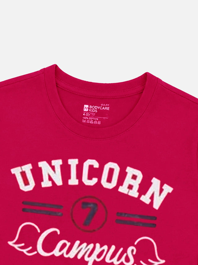 Girls Round Neck Full Sleeves Printed T-Shirt with Casual Styling, Easy Movement and Comfortable Regular Wear Appeal