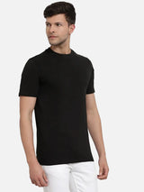 Men 100% Cotton Round Neck T-Shirt with Half Sleeves, Soft Regular Fit Comfort and Everyday Casual Wear