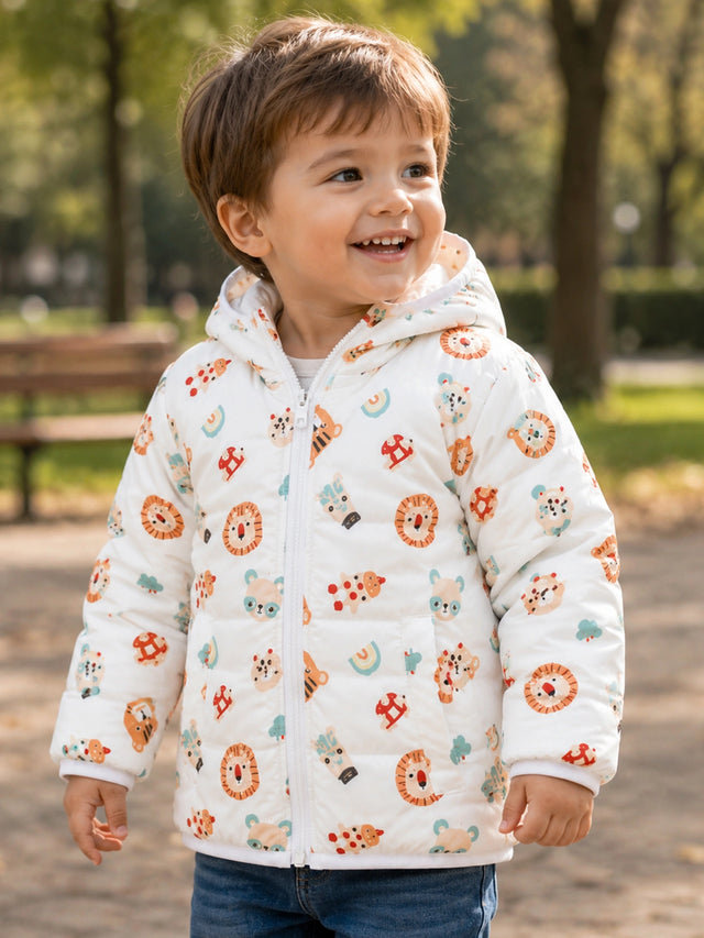 Baby Boys Soft Cotton Blend Jacket for Winter Wear, Warm Comfort, Casual Outfits and Regular Wardrobe Use
