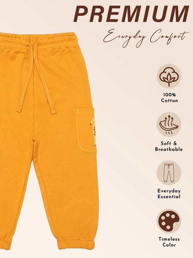 Boys Cotton Track Pant Joggers with Soft Stretchable Fabric, Elastic Waist and Everyday Comfort for Active Use