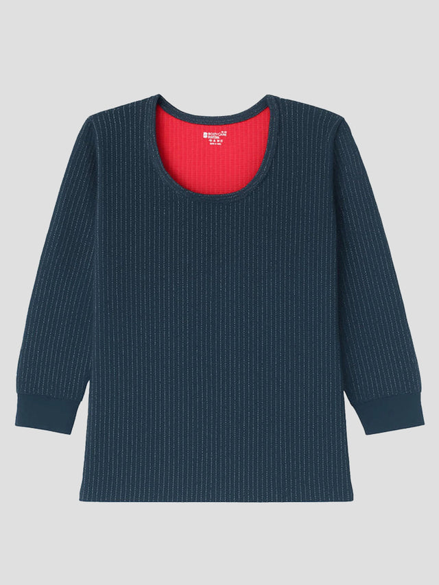Unisex Full Sleeve Thermal Top with Round Neck Design for Warm Winter Wear and Comfortable Innerwear Use - Pack of 1