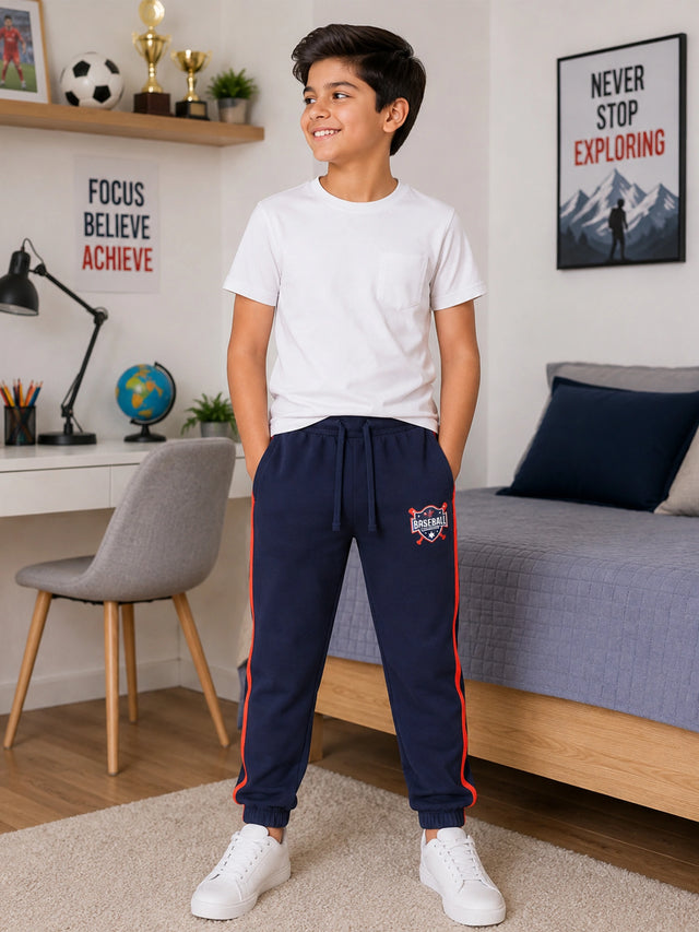 Boys Fleece Track Pant for Casual Wear, Lounge Comfort, Easy Movement and Warm Everyday Wardrobe Use
