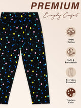 Girls 100% Cotton Printed Track Pant with Side Pockets and Regular Fit Jogger Styling for Comfortable Kids Activewear