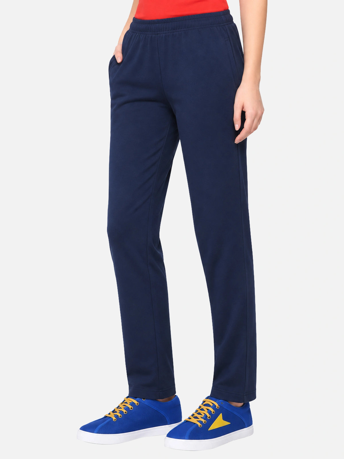 Women Cotton Track Pant with Side Pockets and Regular Fit Jogger Style for Active Casual Wear and Easy Movement