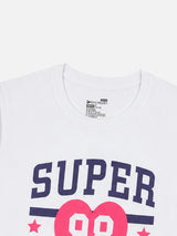 Girls Round Neck Full Sleeves Printed T-Shirt with Casual Styling, Easy Movement and Comfortable Regular Wear Appeal