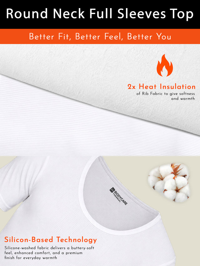 Men Round Neck Half Sleeves Thermal Top for Winter Base Layering, Cold-Weather Comfort and Everyday Warm Innerwear Essentials