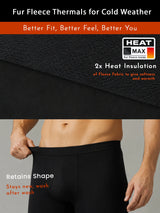 Men 100% Cotton Fleece Thermal Bottom for Winter Wear, Heat Retention and Cold-Weather Layering - Pack of 1
