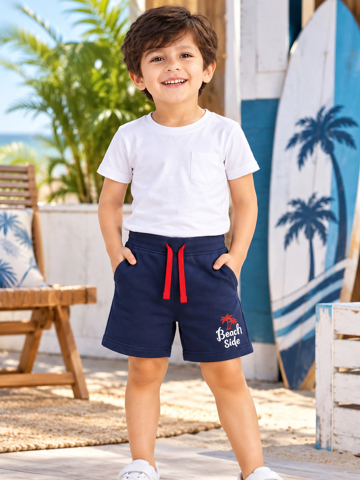 Boys Solid Shorts with Easy Pull-On Comfort for Casual Wear, Lounge Wear and Everyday Movement - Pack of 2