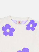 Girls Polyester Blend Round Neck Full Sleeves Sweater with Comfortable Winter Wear Styling for Regular Use