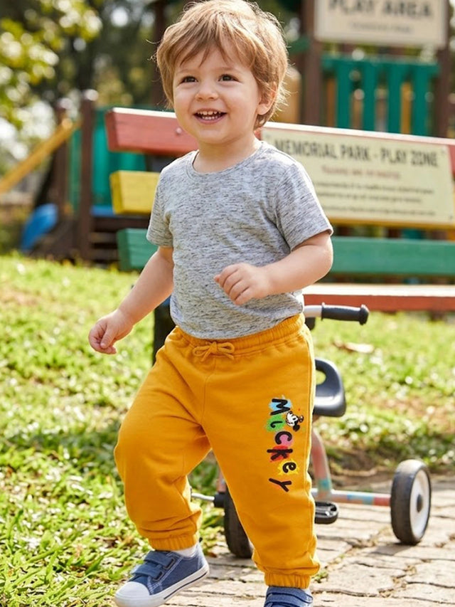 Baby Boys Fleece Track Pant Joggers with Elastic Waist for Warm Winter Wear and Casual Comfort - Pack of 1