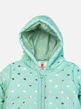Girls Polyester Quilted Hooded Winter Jacket with Full Sleeves and Comfortable Outerwear Styling for Regular Use