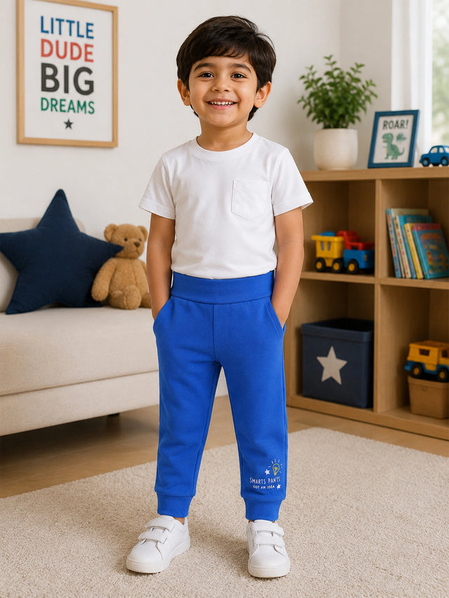 Baby Boys Cotton Track Pant for Everyday Comfort, Lounge Wear, Easy Movement and Casual Wardrobe Essentials - Pack of 1