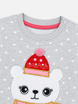 Baby Girls Printed Cotton Full Sleeve Sweatshirt for Casual Wear, Light Winter Comfort and Everyday Styling - Pack of 1