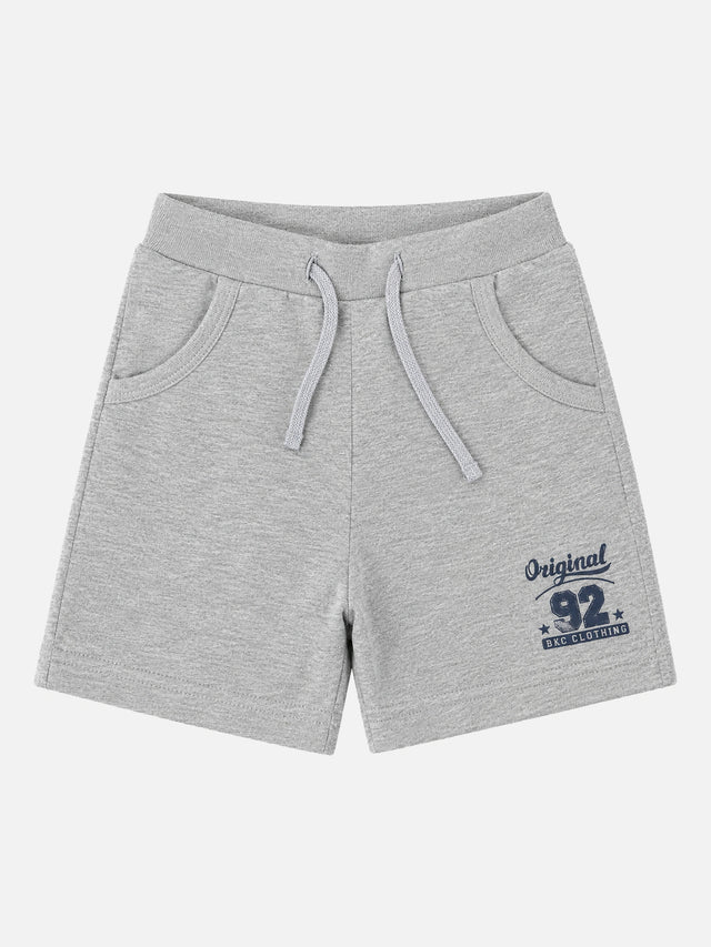 Boys Solid Shorts with Comfortable Pull-On Fit for Casual Wear, Lounge Wear and Easy Everyday Movement - Pack of 2