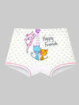 Girls Printed Innerwear Boyshorts with Inner Elastic, Ultrasoft Durable Waistband and All-Day Comfort - Pack of 4