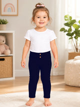 Baby Girls Cotton Blend Full Length Track Pant with Soft Stretchable Fabric and Elastic Waistband for Casual Bottom Wear