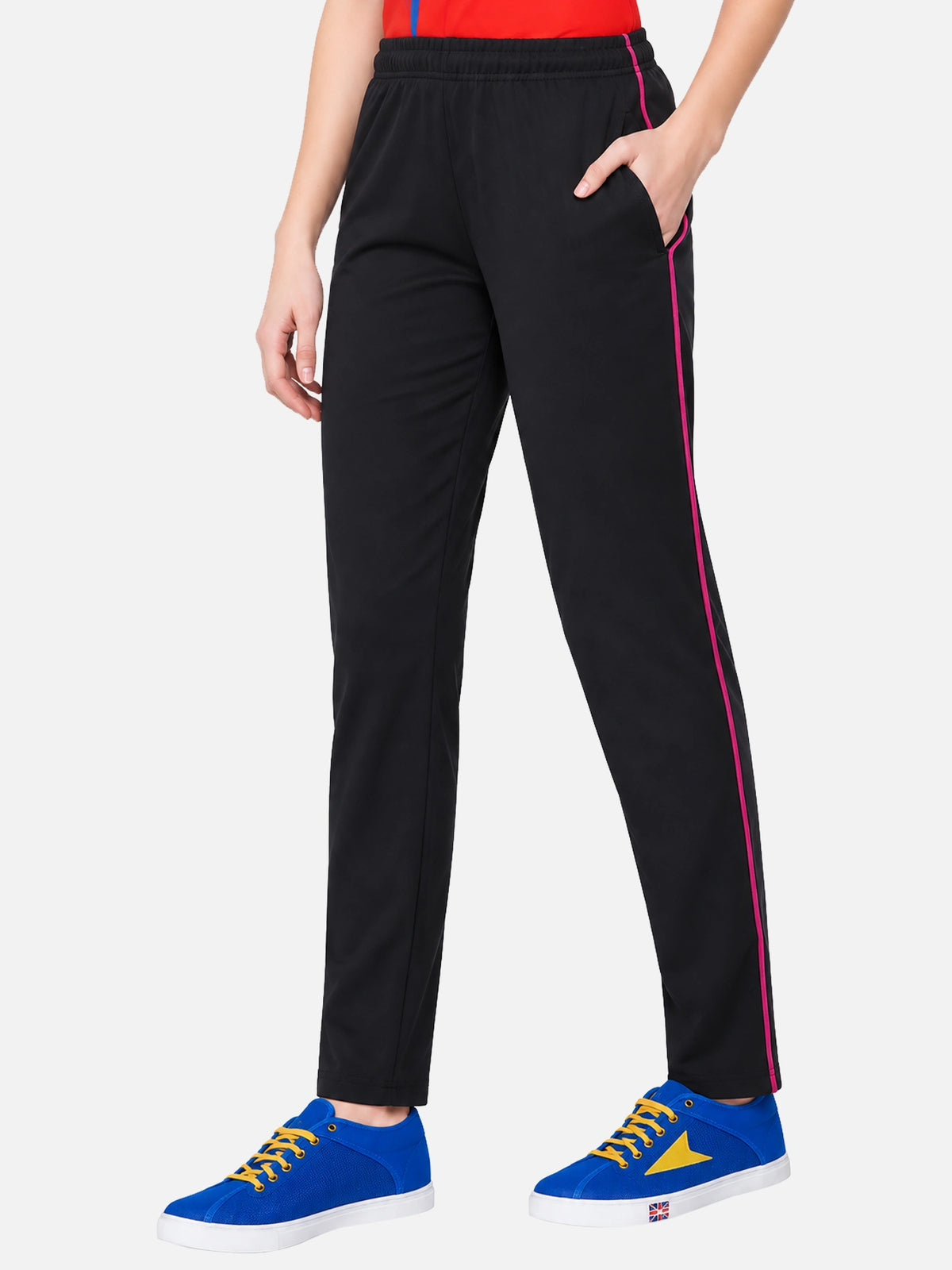 Women Cotton Track Pant with Side Pockets and Regular Fit Jogger Style for Active Casual Wear and Easy Movement
