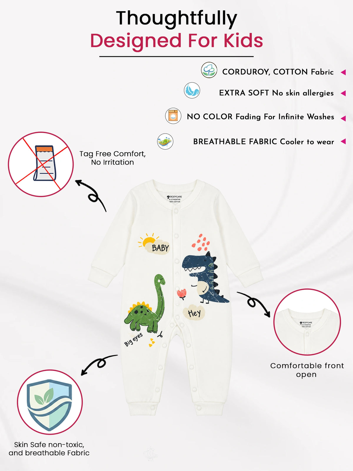 Baby Boys Interlock Romper for Everyday Babywear Comfort, Easy Dressing and Regular Wardrobe Essentials