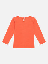 Baby Girls 100% Cotton Printed Full Sleeve T-Shirt with Regular Fit for Casual, Everyday Wear and Regular Use