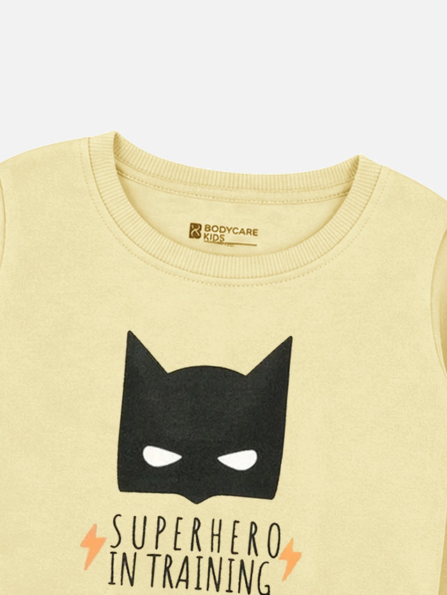 Baby Boys Printed Round Neck Full Sleeve Sweatshirt for Casual Comfort, Everyday Styling and Easy Playtime Movement