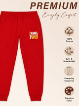 Boys 100% Cotton Track Pant Regular Fit for Casual Wear, Lounge Comfort and Easy Movement - Pack of 1