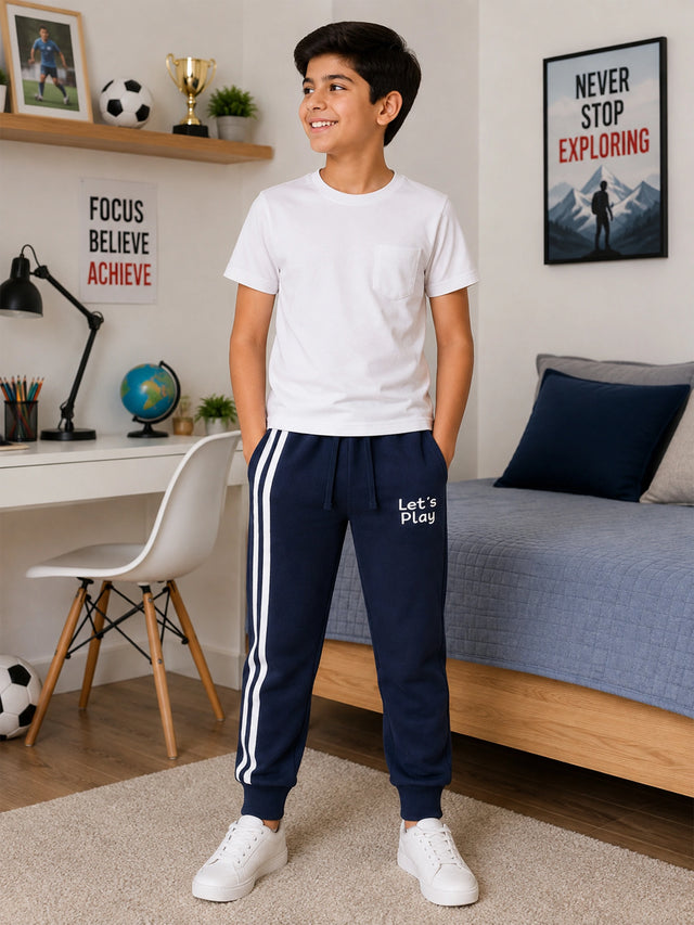 Boys French Terry Track Pant for Casual Wear, Lounge Comfort, Easy Movement and Everyday Wardrobe Use