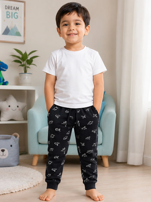 Baby Boys Printed Track Pant with Easy Movement Comfort for Casual Wear, Playtime and Everyday Lounge Use - Pack of 1