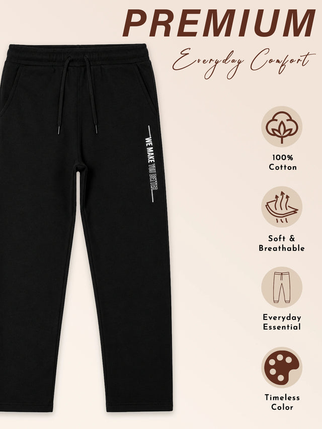 Men Cotton Track Pant with Straight Fit for Gym, Running, Workout, Lounge Wear and Casual Sports Use
