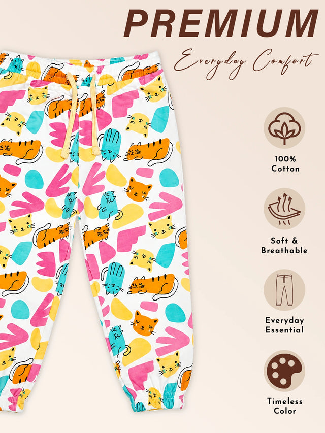 Girls Soft Stretchable Lightweight Track Pant for Casual Wear, Outdoor Play, Easy Movement and Everyday Comfort