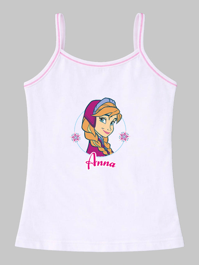 Girls Frozen Camisole Sleeveless Vest Innerwear for Comfortable Daily Wear, Easy Movement and Regular Use - Pack of 4