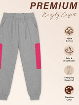Women 100% Cotton Track Pant with Side Pockets for Lounge Wear, Casual Comfort, Easy Movement and Regular Use
