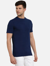 Men 100% Cotton Round Neck T-Shirt with Half Sleeves, Soft Regular Fit Comfort and Everyday Casual Wear