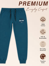 Boys French Terry Cotton Track Pant with Regular Fit Jogger Style for Casual Wear and Comfortable Active Movement