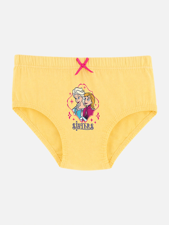 Girls Frozen Printed Innerwear Panty 100% Cotton Soft Skin Friendly for Everyday Comfort and Kids Essentials - Pack of 5