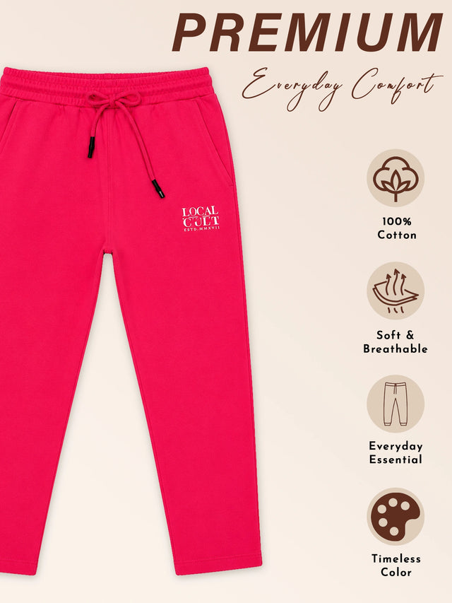 Women Fleece Solid Track Pant Joggers for Gym, Workout, Active Wear, Lounge Comfort and Casual Sports Use