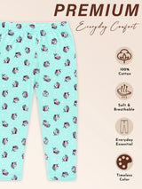 Girls 100% Cotton Printed Track Pant with Side Pockets and Regular Fit Jogger Styling for Comfortable Kids Activewear
