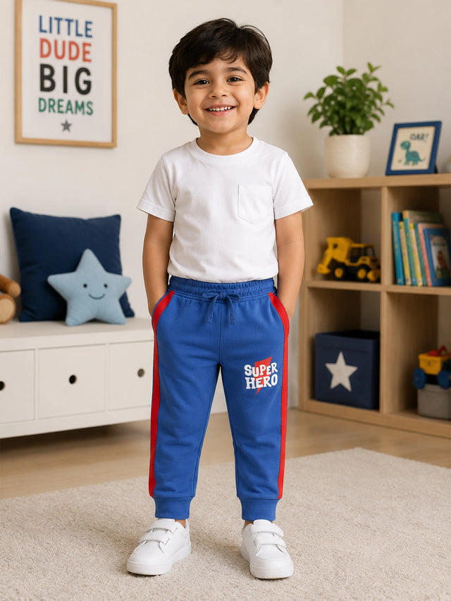 Baby Boys Cotton Solid Track Pant for Everyday Comfort, Casual Wear, Easy Movement and Lounge Wear Essentials