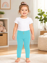 Baby Girls 100% Cotton Track Pant with Stretchable Elastic Waistband, Full Length Comfort and Casual Bottom Wear