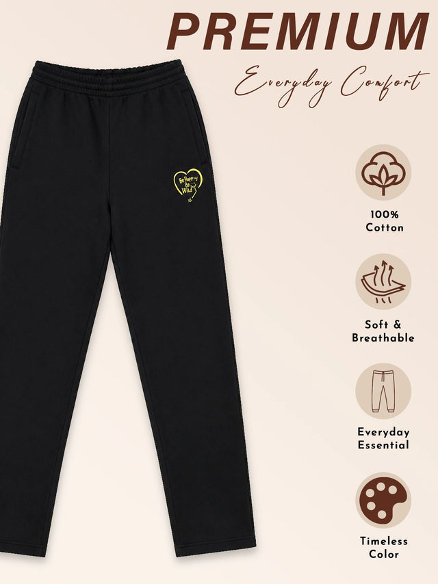 Women Cotton Track Pant with Jogger Styling for Workout, Gym, Active Wear and Comfortable Casual Movement