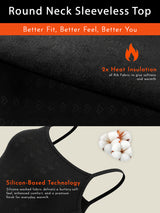 Women Round Neck Sleeveless Thermal Top for Winter Base Layering, Cold-Weather Comfort and Everyday Innerwear - Pack of 1